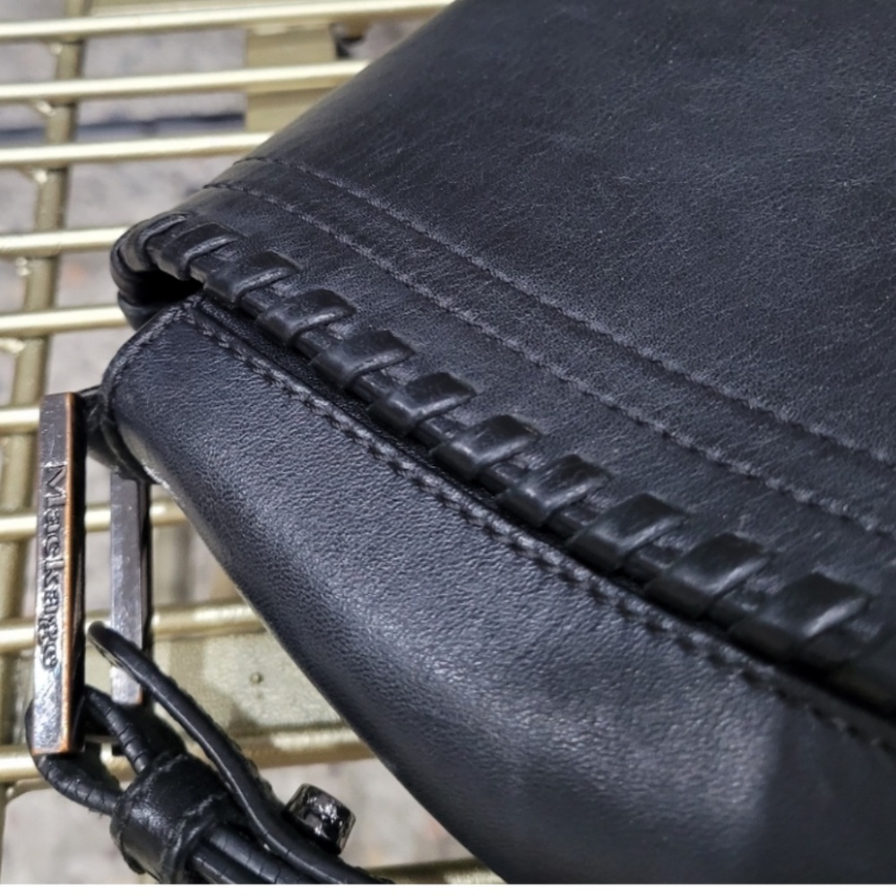 Mackage Black Leather Crossbody Bag- Preowned